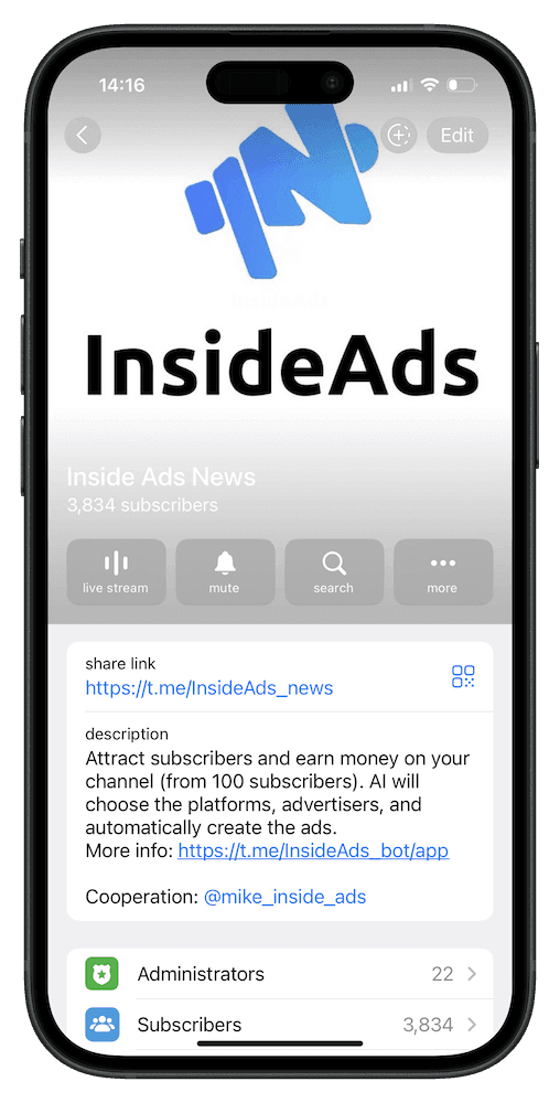 Telegram phone preview